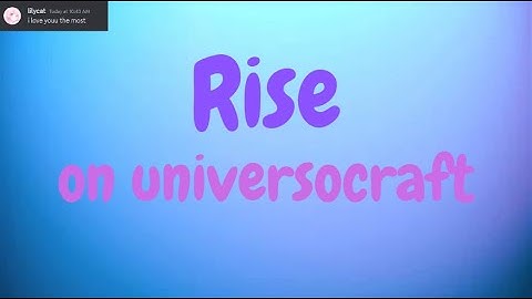 FLYING On universocraft with Rise 6 (CONFIG RELEASE)