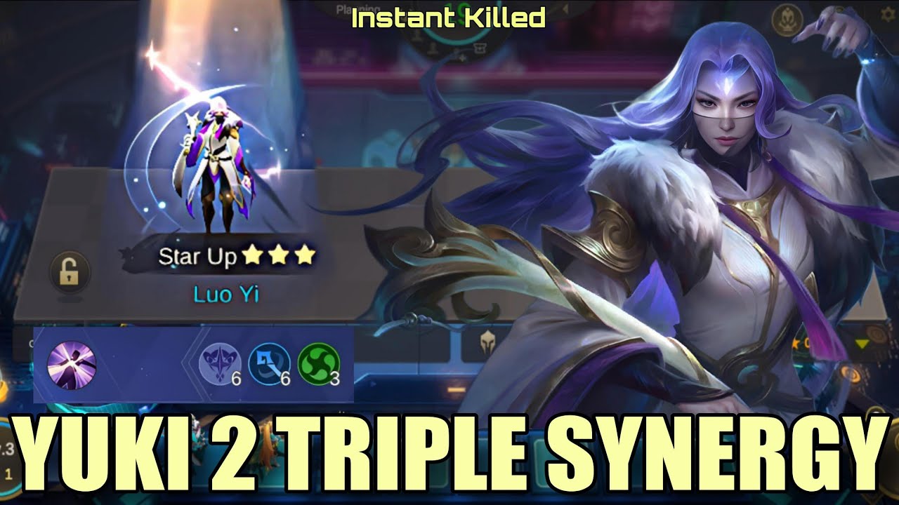 YUKI SKILL 2 LUO YI TRIPLE SYNERGY 🔥 HOW TO PLAY YUKI WITH MAGIC CHESS BEST SYNERGY
