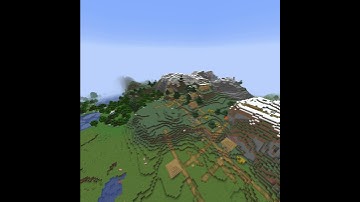 Minecraft 1.17 java seed: spawn near pillager outpost and 3 villages nearby #shorts