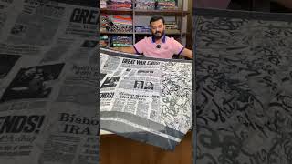 News Paper Trendy Print Soft Linen Party Wear Saree || 599/- || COD screenshot 5