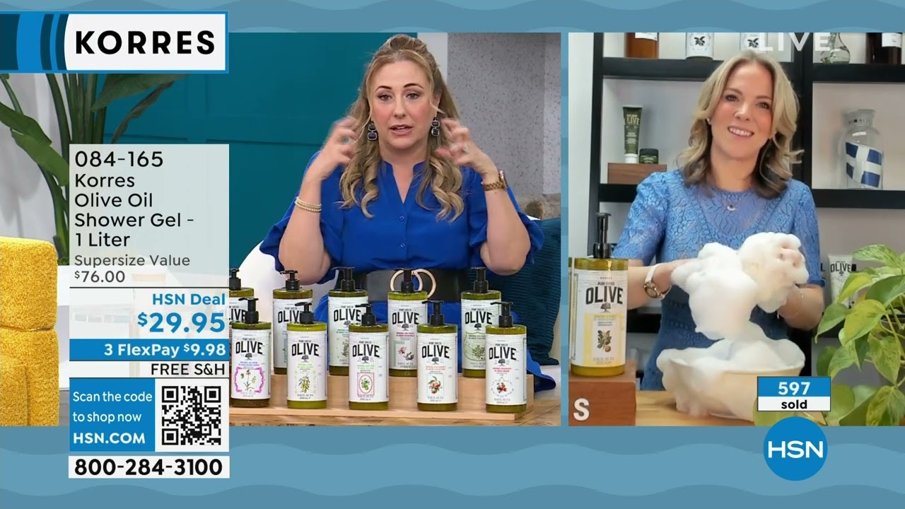 Korres Olive Oil   Orchid Shower Gel  1 Liter