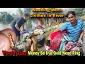 Youtube money se liya gold nose ring washing more clothes in rivereating local fish ghar ki safai