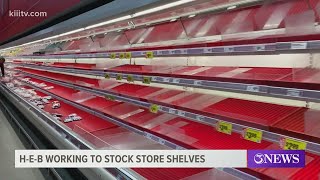 Shoppers searching for necessities as H-E-B reports delays in shipments due to weather