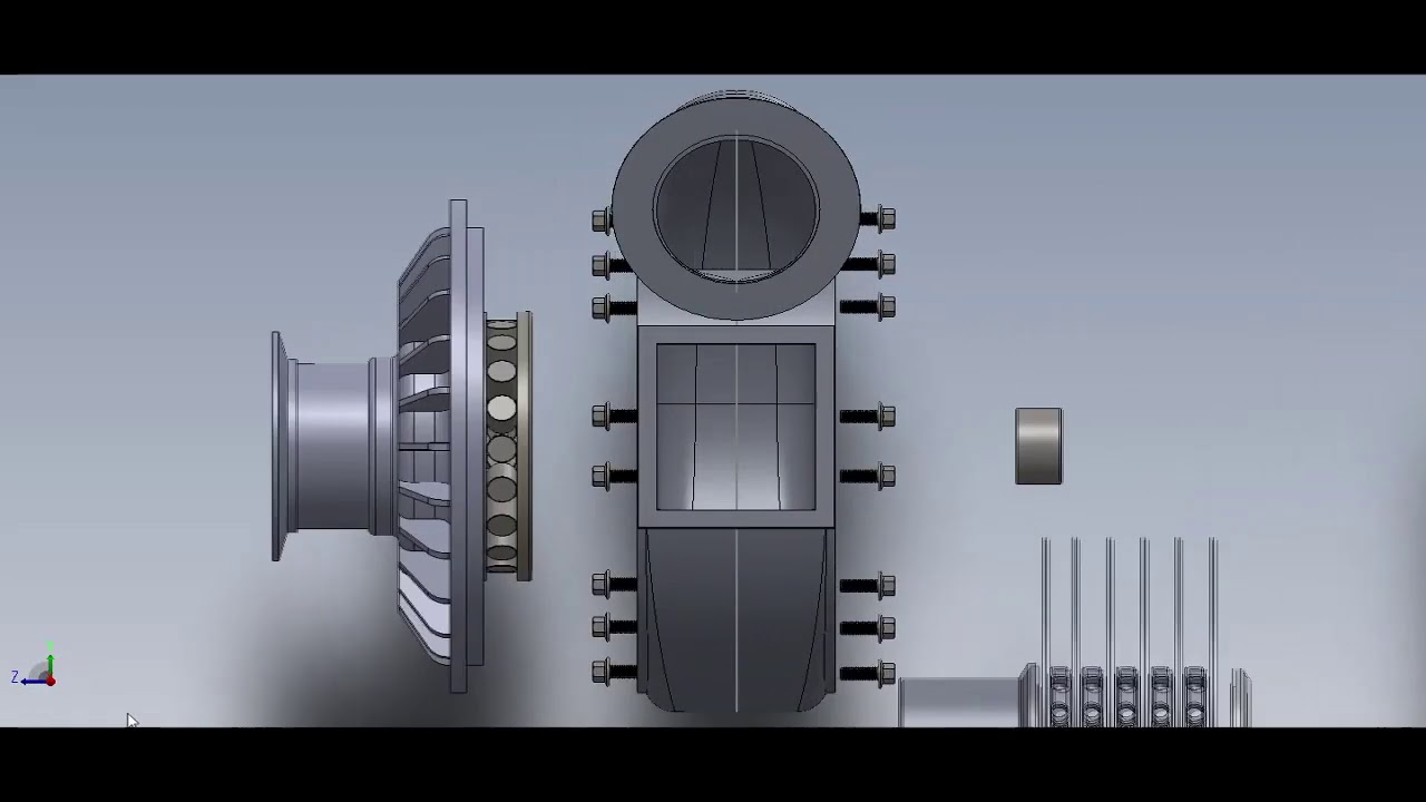 Animação Turbo Compressor (Projeto em Solidworks) - YouTube