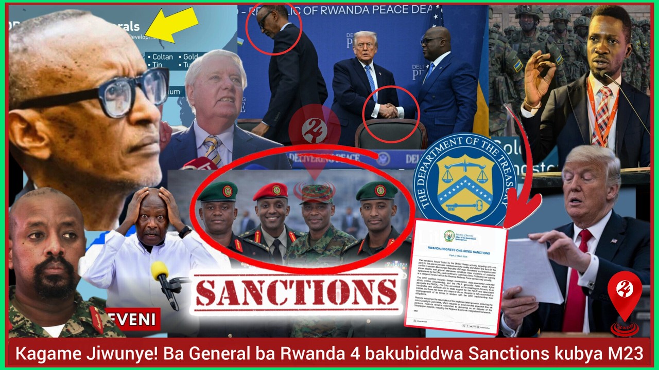 LIVE: Agatalinda! Jiwunye America ekubye Sanctions ba General ba Rwanda 4 kubya M23 e Congo! M7 bibi