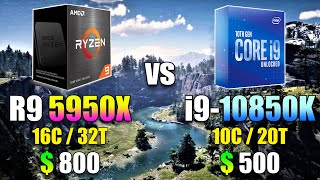 Ryzen 9 5950X vs Core i9 10850K | PC Gameplay Benchmark Test