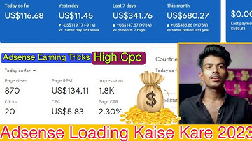 Adsense Loading Kaise Kare 2023 | High Cpc Keywords | New Tricks | New Method Organic Traffic