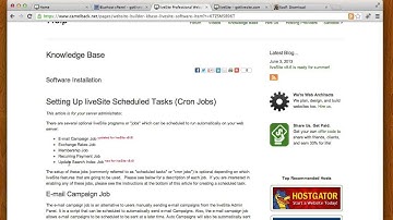 Setting Up liveSite Scheduled Tasks