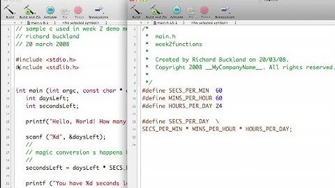 Coding Samples A: xcode, .hfiles