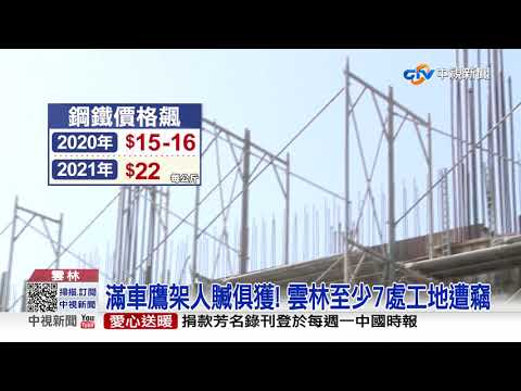 看準鋼鐵價飆漲! 2嫌狂偷工地鷹架遭活逮│中視新聞 20210506