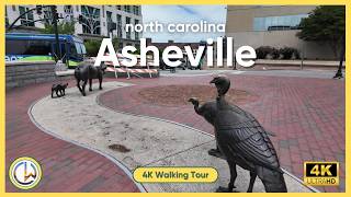Walking Through Asheville NC in 4K Downtown Asheville Ambient City Tour
