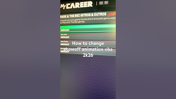 How to change showoff animation nba 2k26