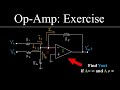 How to Solve Inverting Op-Amp Exercises (Summing Amplifier, Grounded Resistor)