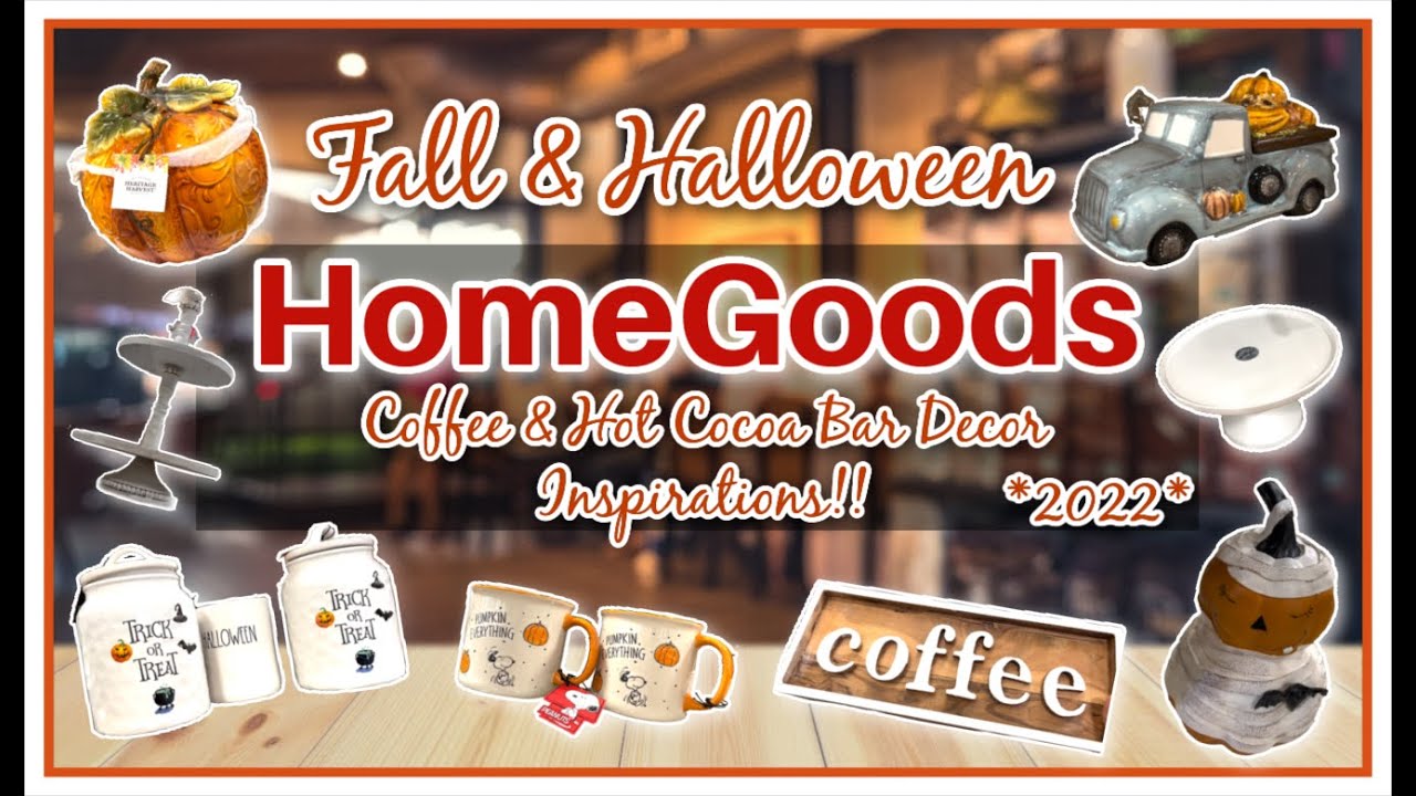 👻 HomeGoods COFFEE BAR MUST HAVES! HomeGoods Halloween Coffee Bar  Essentials! 🎃 #fyp #trending 