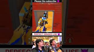 Perfect Grened Use👿 #shorts #jonathangaming #youtube #ipadmini5pubghandcam #tournament #bgmi