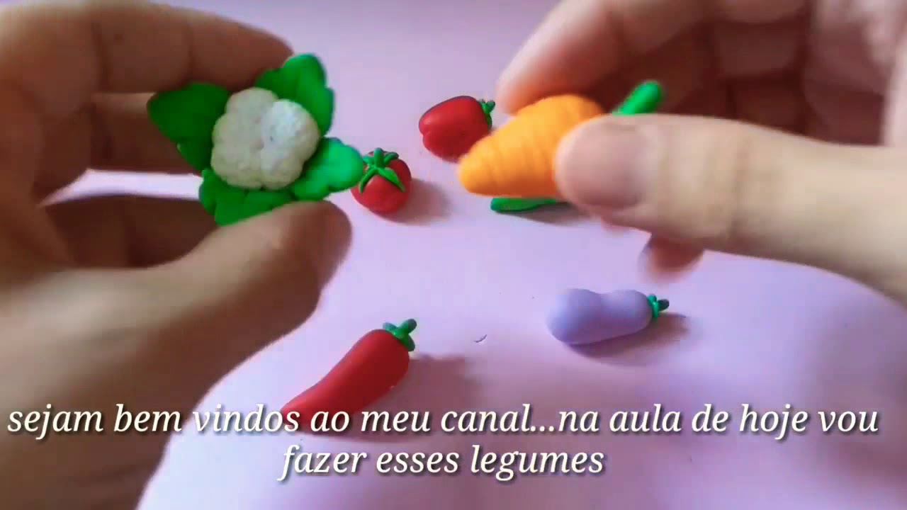 Legumes em Biscuit🍅🌶🥕🍆🥦 (sem moldes!!!)