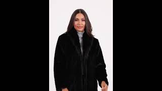 Black Mink Signature Full-Length Faux Fur Coat