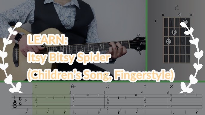 Itsy Bitsy Spider - Bass Guitar Sheet Music and Tab with Chords and Lyrics