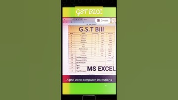 GST bill calculat in Excel sheet