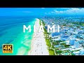 Flying over miami 4k u relaxing music with amazing beautiful nature scenery for relaxation