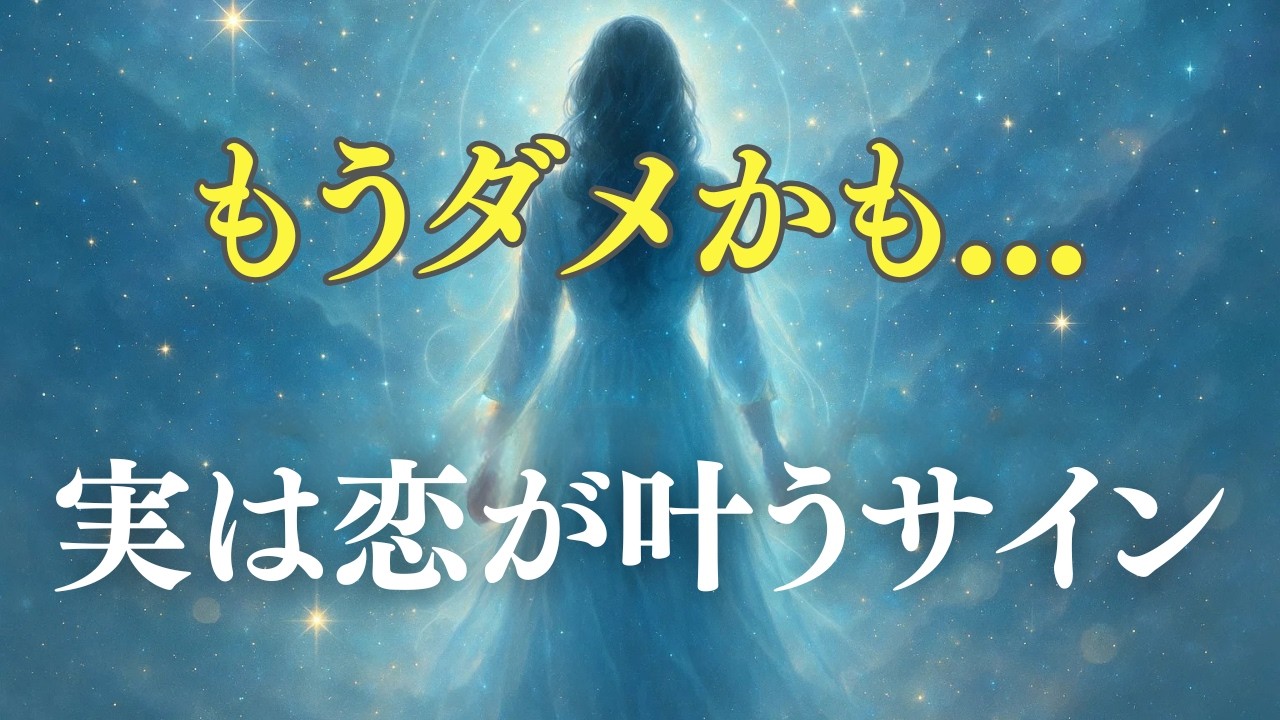 【恋愛引き寄せ】理想のパートナーと出会う秘密｜“もうダメかも”が叶う直前のサインだった！