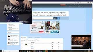 100wpm with 2 fingers (10fastfingers)