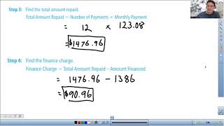 Financial Math 8.3 Installment Loans - Monthly Payments