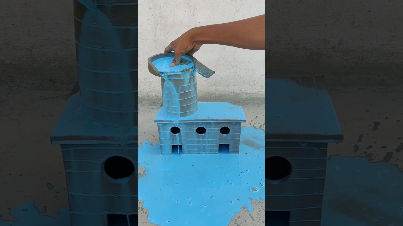 destroying a beautiful miniature clay house 😱