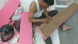 डबल बेड का सीरियाना head कैसे लगाते हैं ? How to apply double bed head board Cushion Couple Rexin