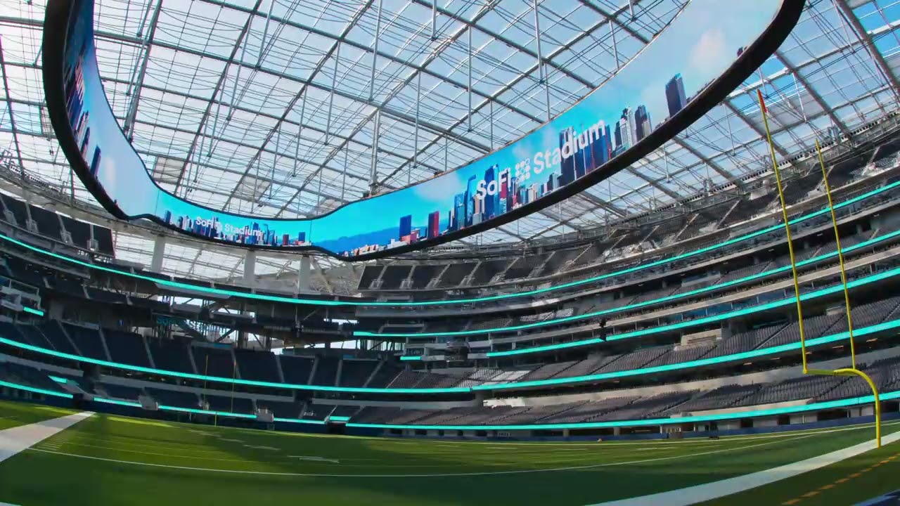 show of LED display in SOFI Stadium