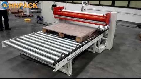 Hennopack Top wrapper machine for empty pallet top film cover