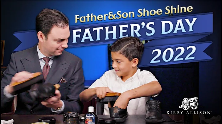 Celebrating Father's Day Shining Shoes With My Son...