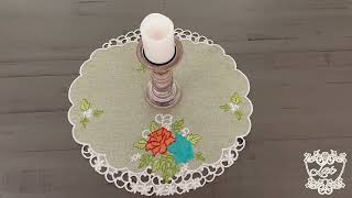 Southwest Rose 23" Round Table Topper