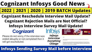 Infosys Interview Survey Mail Update/ Cognizant Interview Rescheduled? CTS Rejection is Not Official