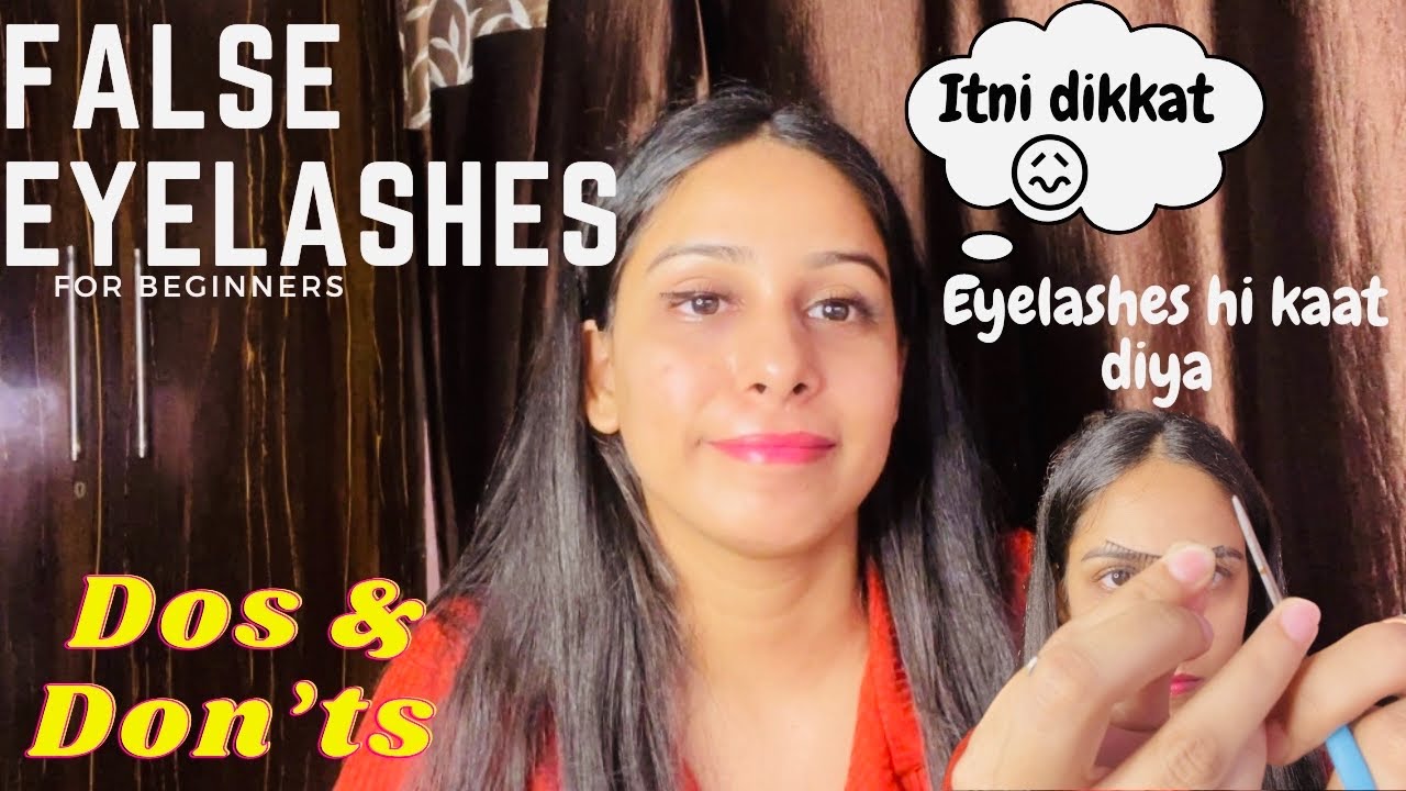 How (NOT) to apply false eyelashes | Trying false eyelashes for the ...