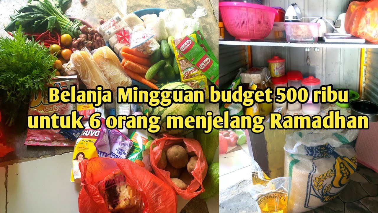 Belanja Mingguan budget 500 ribu untuk 6 orang || foodprep #belanjahemat