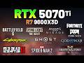 RTX 5070 Ti + RYZEN 7 9800X3D - Test in 10+ Games