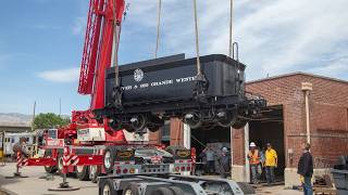 Loading a Steam Locomotive on a Truck - Moving D&RGW 223
