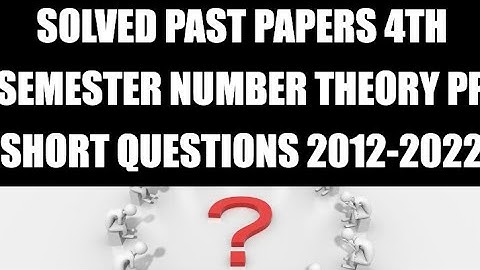 4th semester Number theory PP short questions #Affiliated Colleges