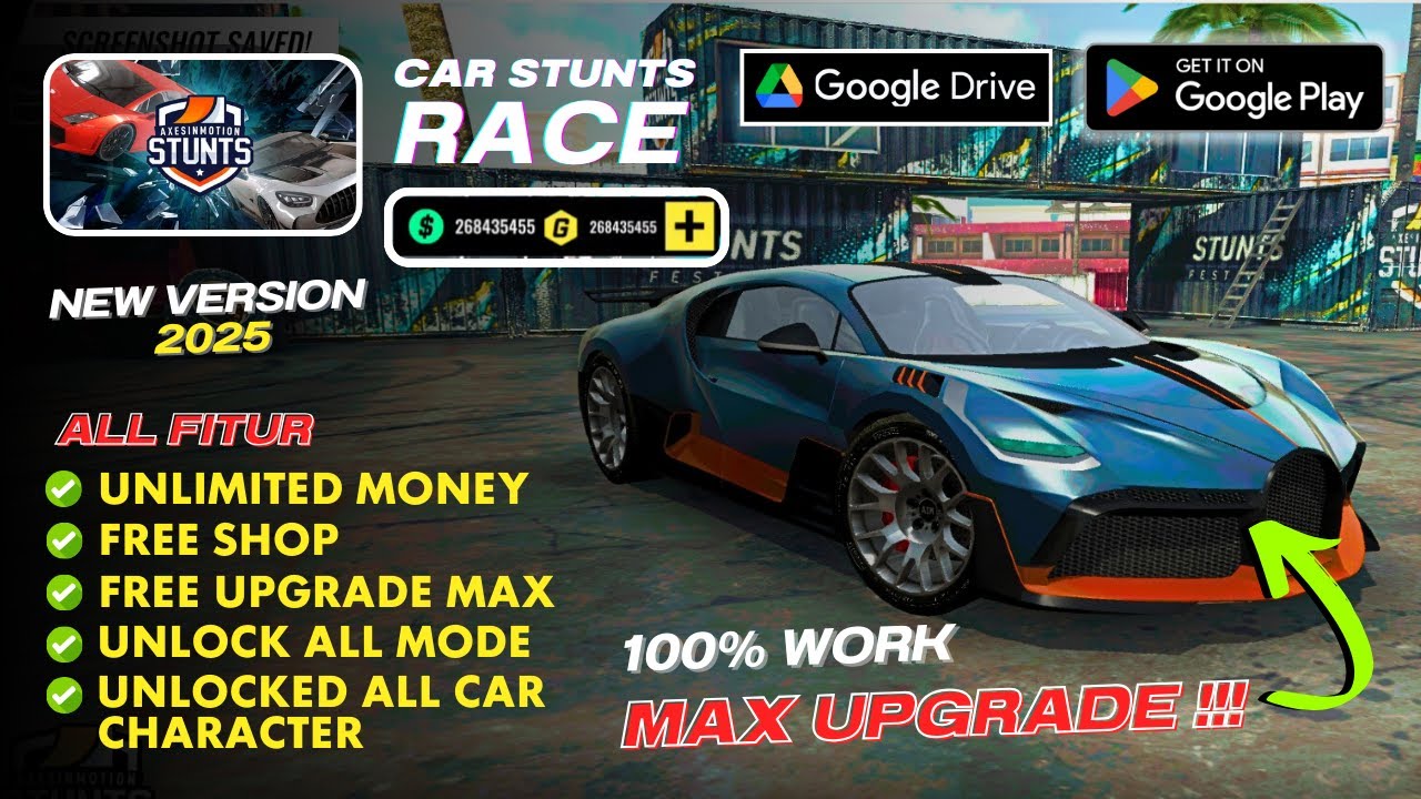 Car Stunts Race Mod Apk Unlimited Money & Gems Unlock