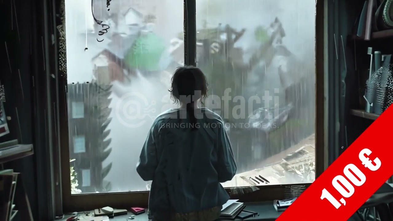Rainy Studio Window – Creative Introspection (HD Stock Video)