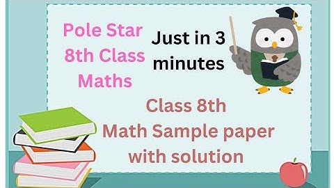 PSEB class 8th Maths sample paper 2025| Class 8th Maths pole star 2025 PSEB #study_studio