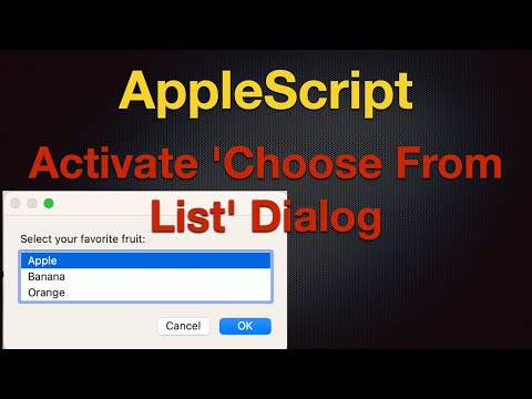 AppleScript - Activate 'Choose From List' Dialog on macOS Ventura | Coding