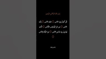 سورة الناس من الأية 1 إلى الأية 6 #قرآن #قران_كريم #quran