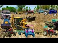 JCB 3DX Backhoe Loading Mud Dust in Dump Truck | Kirl JCB Making Fish FarmingPond #jcb #jcbvideo