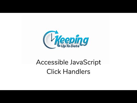 Accessible JavaScript Click Handlers