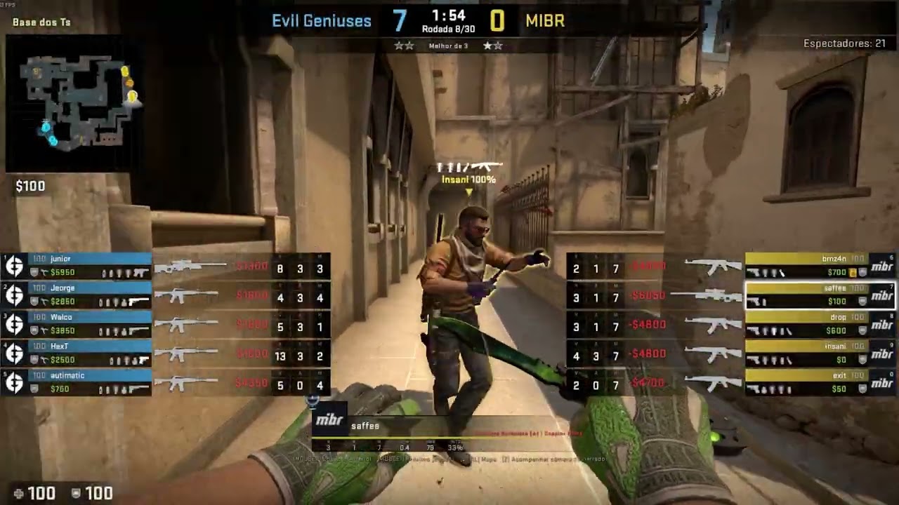 Pov csgo demo saffee (33/27) MIBR vs EG - Mirage (ESL Pro League 10/09/2023)