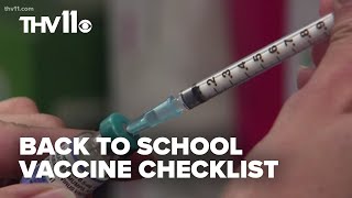 Back to school vaccine checklist