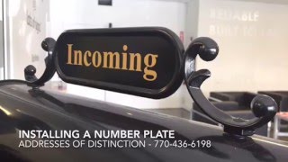 How to install a number plate onto top of mailbox