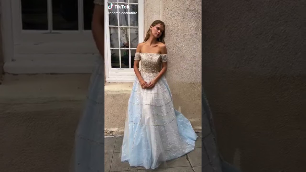 Off-Shoulder Beaded Prom Dress 👗 Style A0724 by Andrea & Leo Couture